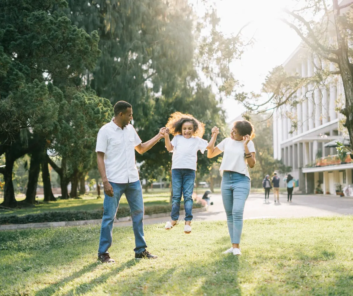 Family enjoying time together outdoors